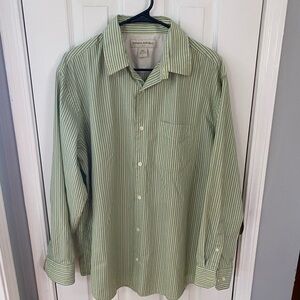 Banana Republic Men's Shirt in Green Stripes